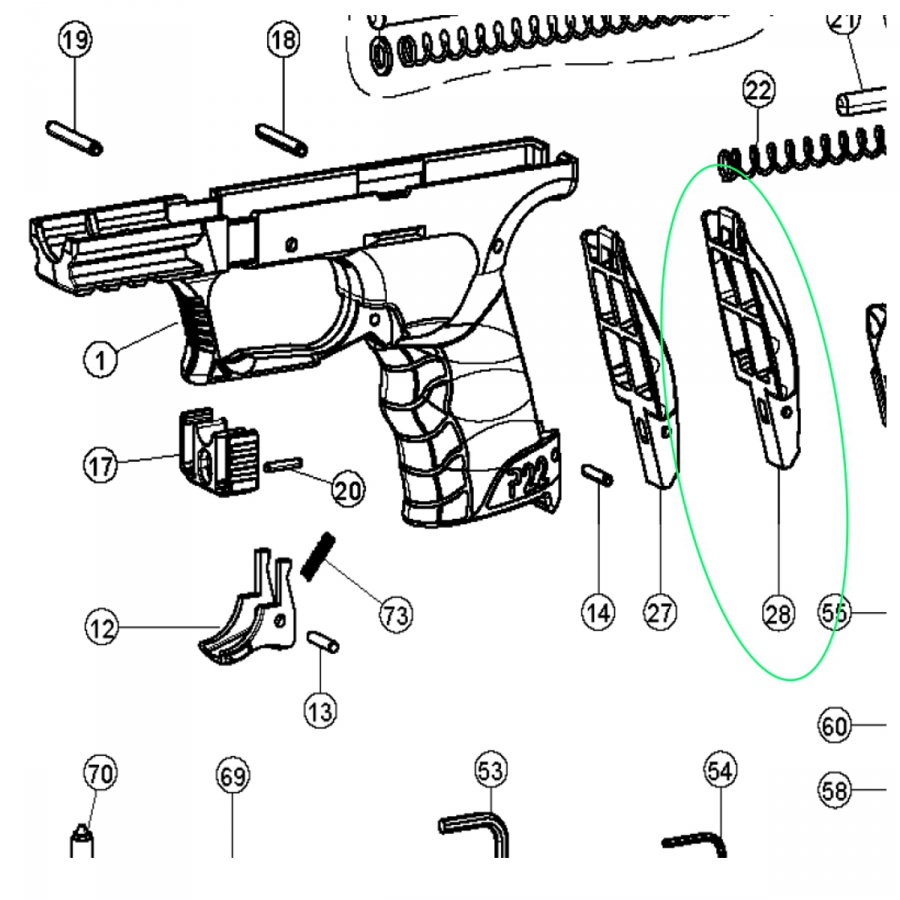 walther p22 parts diagram